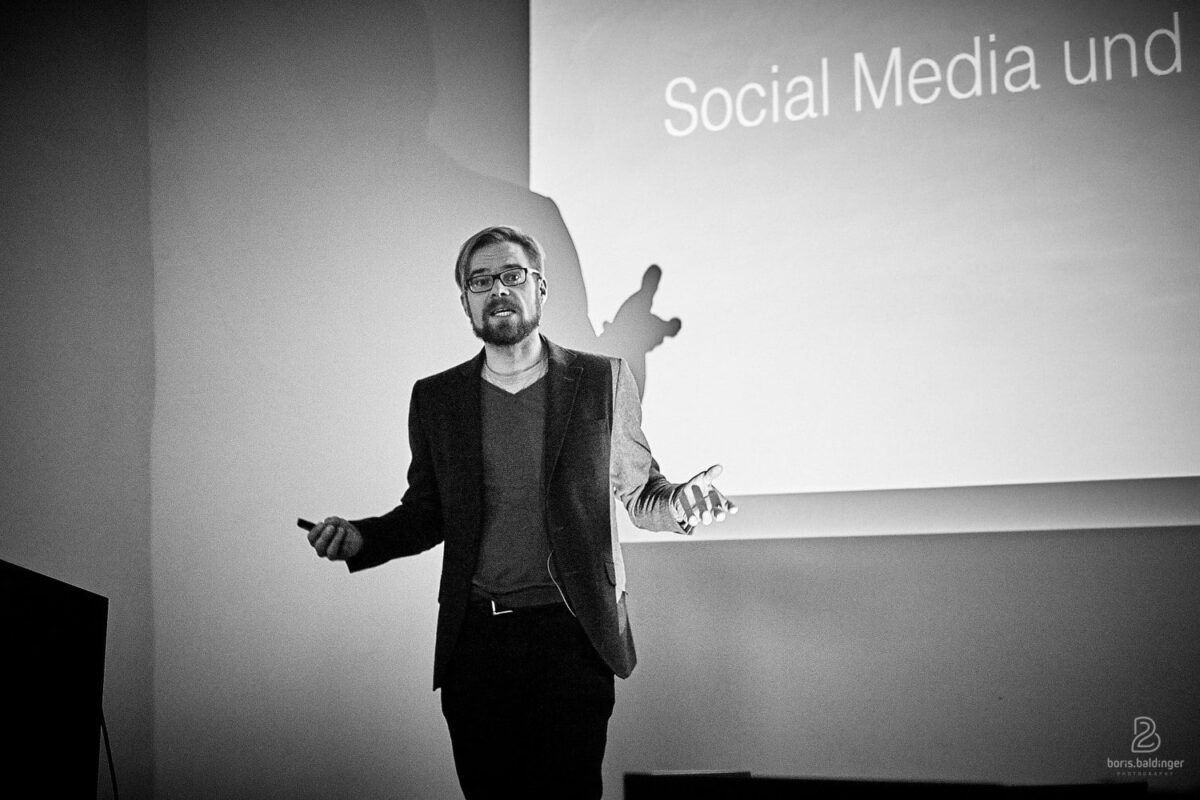 Boris Baldinger am 19. Social Media Snack in St. Gallen